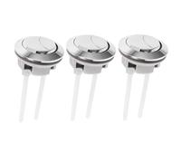 Veemoon 3 Pièces Bouton de Chasse Eau Double Commande Installation Facile sans Outil Accessoire Réservoir Wc pour Maison Hôtel Bureau Design Moderne et Élégant