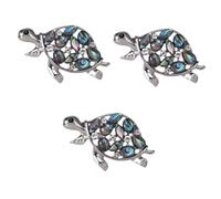 Veemoon 3 Pièces Broche de Tortue pour Vêtements Épinglette pour Costumes et Écharpes Accessoire Décoratif Durable pour Style