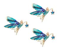Veemoon 3 Pièces Broche Mignon Accessoires Fée Mariage Ailes Épingle à Revers à Vêtements Revers à Revers Broch De Combinaison Alliage