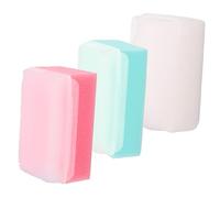 Veemoon 3 pièces Brosse de Bain avec Éponges Colorées pour Brosse à Shampooing Gommage pour Bain Blanc Vert Rose