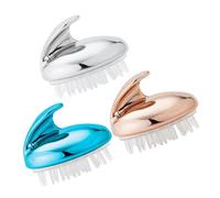 Veemoon 3 pièces Brosse Exfoliante Silicone Massage Doux Antistatique Ergonomique et Hommes Pellicules Soin Cheveux à Domicile et Voyage