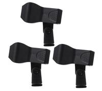 Veemoon 3 Pièces Clip pour Microphone en Plastique Noir, Facile à Utiliser Transporter, Pince Plage de Serrage 22-42mm pour Accessoires Microphone sans Fil