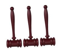 Veemoon 3 Pièces Gavel Plastique pour Halloween Accessoires de Costume Juge pour Marteau de Juge pour Fêtes Thématiques Jeux de Rôle et Développement des Compétences Motrices