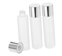 Veemoon 3 pièces Lot de Flacons Rechargeables pour Lotion et Émulsion Bouteilles de Voyage Pratiques avec Bouchon Électroplaqué Anti-fuite Flacons Cosmétiques Compacts Pet Robuste