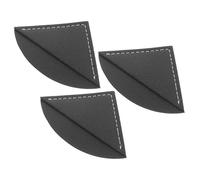 Veemoon 3 Pièces Marque Pages Coins PU Faits Main Protège Pages et Compact Marqueur de Lecture Polyvalent pour Étudiants