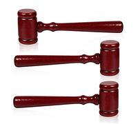 Veemoon 3 pièces Marteau de Juge Bois Mini Accessoire de Cosplay pour Garçon Fille Éducatif et Décoration Intérieure Bois Naturel