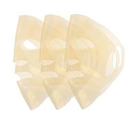 Veemoon 3 pièces Masque Visage Silicone Réutilisable et Extensible Couvre-masque Doré Confortable pour Soins Du Visage Maintien Hydratation et Ajustement Accessoire et Pliable pour Voyage