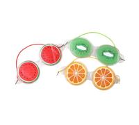 Veemoon 3 Pièces Masques Rafraîchissants pour Yeux Motif Fruits Gel Réutilisables pour Atténuent Poches et Fatigue Oculaire Chez Femmes