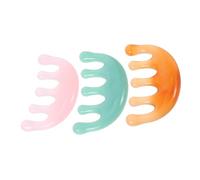 Veemoon 3 Pièces Massage Comb For Scalp Resin Five-claw Head Massager Manual Scalp Massage Tool For Stress Relief And Hair Care