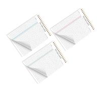 Veemoon 3 Pièces Organisateur Hebdomadaire, Carnet de Planification de Projet, Bloc-notes Détachable pour Agenda Hebdomadaire, Papier et Métal, Minimaliste, pour Étudiants, Scolaire
