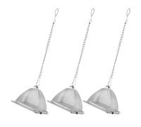 Veemoon 3 Pièces Passoire à Thé en Acier Inoxydable Argenté Structure Monobloc et Trous Denses Infuseur à Thé Sain et Résistant et Infusions Design Simple et Unique