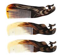 Veemoon 3 pièces Peigne Corne Naturel Multifonction pour Massage et Démêlage et Doux pour Usage Professionnel et Domestique Couleurs Aléatoires Couleur Aléatoire Couleur Aléatoire