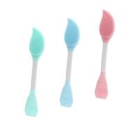 Veemoon 3 pièces Pinceau Applicateur de Masque Facial Silicone à Double Embout Lot de Brosse Réutilisable pour Soins Peau Pratique et Durable Couleur Aléatoire Couleur Aléatoire