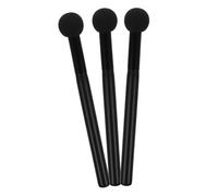 Veemoon 3 pièces Pinceaux à Maquillage Multifonctions pour Filles Éponge de Correcteur Latex Tête Ronde Usage Sec et Humide Outils de Maquillage Pratiques et Fiables Couleur Noir
