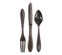 Veemoon 3 Pièces Poignée de Tiroir Fourche Cuillère Couteau Style Rétro | Argenté, pour Portes de Garde-manger et Armoires, Décor la Cuisine Vintage, Usage Maison ou Café
