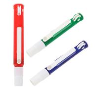Veemoon 3 Pièces Pompe à Pipette Manuelle 10ml Vert, 25ml Rouge Design Codé par Couleur 2ml Bleu en Plastique Contrôle de Précision pour Tâches et Applications de Laboratoire