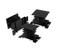 Veemoon 3 Pièces Radiateur de Relais Accessoire de Bricolage Adaptateur de dissipateur de Chaleur Fourniture de Bricolage Alliage d'aluminium Black