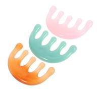 Veemoon 3 Pièces Resin Scalp Massage Comb Five-claw Manual Hair Massager Portable For Stress Relief And Relaxation