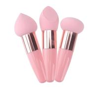 Veemoon 3 pièces Set Pinceaux de Maquillage Multifonctionnels avec Éponges Mousse Accessoires de Beauté pour Filles Ensemble de Maquillage Pratique et Doux
