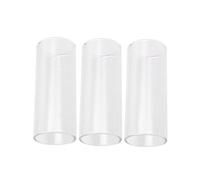 Veemoon 3 Pièces Slide de Guitare en Verre, Goulot D'étranglement Moyen, Blanc, 6,1x2,65x2,65cm, Surface Lisse, Traité Thermiquement, pour Guitaristes Professionnels