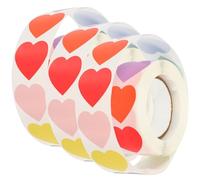 Veemoon 3 Rouleaux D'autocollants de Cœur Autocollants Auto-adhésifs Faciles à Utiliser pour Organiser Documents et Fichiers