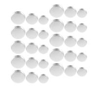 Veemoon 30 Godets à Fards à Paupières Ronds en Aluminium, 3 Tailles, Palettes de Maquillage Vides Rechargeables, Lot de 30 Pièces pour Création et Rangement Professionnel, Usage Voyage