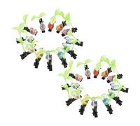Veemoon 30 Pièces Barrette Lumineuse Mini Créative en Plastique, Design Canard et Pousse de Haricot, Légère et Confortable, pour Sorties Nocturnes et Fêtes, pour Filles et Tout-petits