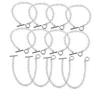 Veemoon 30 pièces Bracelet Chaîne avec Fermoirs Toggle pour Femmes Bijoux Mode et DIY Conception et Durable