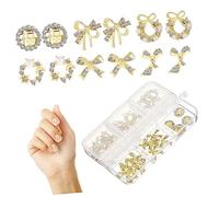 Veemoon 30 pièces Charms Ongles Décoratifs pour Nail de Décoration Pratique avec Boîte de Rangement Accessoires Multi Usage pour Manucure et DIY