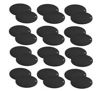Veemoon 30 pièces Disques Ronds Acrylique Noir pour Porte-clés DIY Double Face Accessoires de Création Artisanale Supports à Peindre et Personnaliser