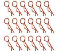Veemoon 30 Pièces Goupilles de Carrosserie Rc Forme R, Clips de Fixation | Acier Inoxydable, Forme Ondulée à Bords Lisses, Maintien Sûr pour Coques de Véhicules Rc