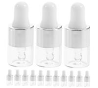 Veemoon 30 pièces Lot de Flacons Compte-gouttes Transparents avec Pipette Anneau Aluminium Électrolytique Bouteilles Rechargeables pour Huiles Essentielles Cosmétiques Voyages et