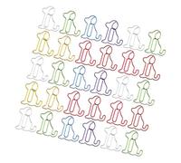 Veemoon 30 pièces Lot Trombones Forme Chien Couleur Mixte Clips Papier Décoratifs Pratiques et Solides pour Bureau et École Pinces Papier Multifonctions