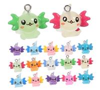 Veemoon 30 pièces Pendentifs Petits Poissons Résine Lumineux pour Bijoux Faits Main Charms Durables et Résistants Décoloration pour Boucles Oreilles Porte-clés et Décorations Diverses