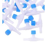 Veemoon 30 Pièces Vanne de Régulation en Plastique de T pour Aquarium, Résistante à l'usure, Réglage Précis du Débit d'air, Adaptée la Plupart des Aquariums du Marché