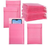 Veemoon 30 Poches D'Expédition Matelassées Enveloppes À Bulles Rose 6.10X4.33 Pouces Auto-Adhésives Pour Cartes Et Petits Articles, Emballage De Petite Entreprise