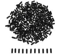 Veemoon 300 Pièces Couvercle en PVC Noir pour Embouts de Tubes Aquarium 4,5 Mm, Manchon de Sortie du Collecteur Prévention du Reflux pour Aquarium d'eau Douce