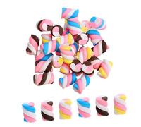 Veemoon 30pièces Accessoires Poterie Coton Candy pour Décoration DIY Étui Téléphone Boîte à Crayons Couleurs Mélangées