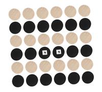 Veemoon 30pièces Lot Backgammon Bois pour Jeu De Dames Et Société Accessoire De Jeu Rond