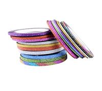 Veemoon 30pièces Ruban Adhésif Pour Ongles Lignes De Ruban Pour Nail Art Autocollant Pour Bande Ongle Pour Accessoire De Manucure