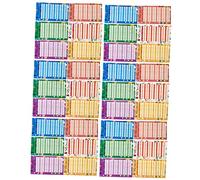 Veemoon 36 feuilles Fiches Budget Multicolores pour des Dépenses et des Finances Personnelles Pratique et Portable pour Porte et Organisateur Budgetaire