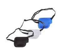 Veemoon 3D Cache-Œil Réglable pour Amblyopie Lot de 3 Masques Oculaires Compactes Protection Oculaire à Usage Réutilisables Confortables Adaptés pour Adultes et Garçon et Filles