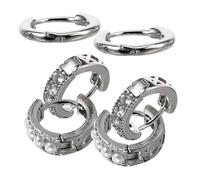 Veemoon 3paires Boucles Oreilles Créoles Rondes Pour Femmes De Bijoux Oreilles Minimalistes