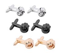 Veemoon 3paires Lot Boutons De Manchette Vintage pour Homme Style Nœud pour Chemises Et Vêtements