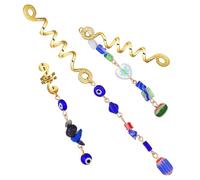 Veemoon 3pièces Anneaux Tressés Spirale Pour Cheveux Breloques Décoratives Accessoires Pour Dreadlocks Pendentifs Pour Coiffure Manchettes De Cheveux