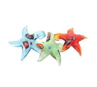 Veemoon 3pièces Assortiment De Statues Étoiles De Mer Verre Figurines Animaux Marins Pour Collection Ornements De Décoration Intérieure Pour Tables Et Bureaux