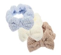 Veemoon 3pièces Bandeau Nœud Doux Pour Soin Visage Kit Bandeau Fille Accessoire Cheveux Maquillage Sport