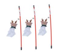 Veemoon 3pièces Bâton De Taquinerie pour Chat Thème De Noël Jouet Interactif Amusant pour Chat Lot de Baguettes De Dressage pour De Compagnie