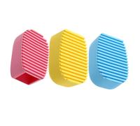 Veemoon 3pièces Brosse à Laver Vêtements Créative Silicone Planche à Laver Polyvalente Nettoyeur De Brosse Pour Cols Poignets Chaussettes