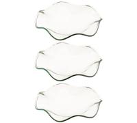 Veemoon 3pièces Coupelle de Rechange pour Chauffe-Cire Porte-huiles Essentielles Verre Petite Assiette Soucoupe pour Diffuseur Aromathérapie
